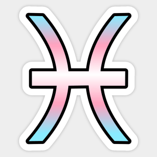 Pisces Trans Pride Symbol Sticker